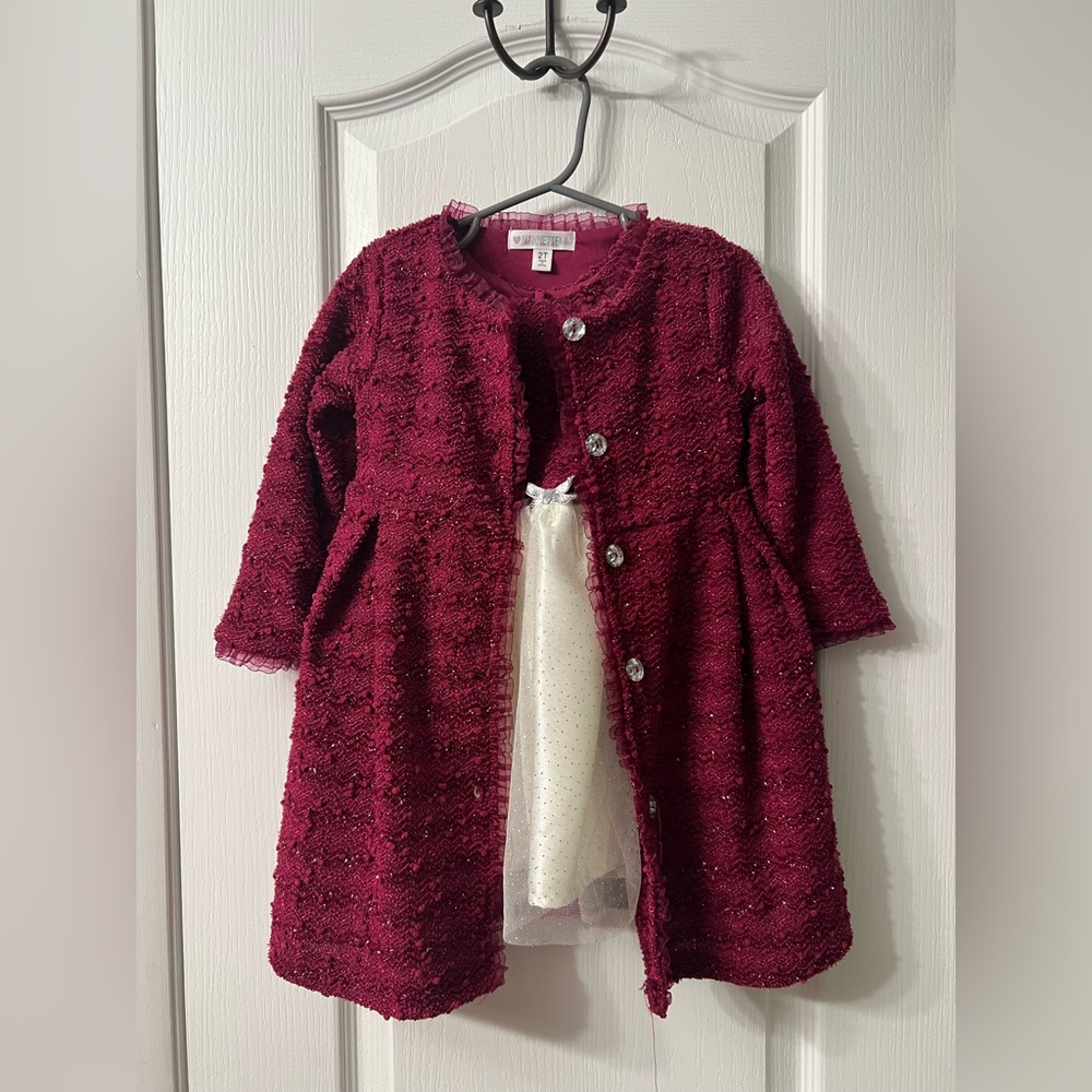 Nanette Kids Toddler Girl dress and jacket set, size 2T